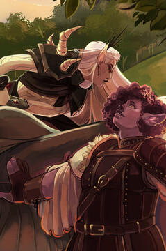 Linunsa and Galiana / La Belle Dame sans Merci (Dungeons Are a Girl's Best Friend) Designs by Teiani Wolf