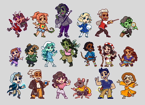 Discord Splash Art Assets (Dropout - Dimension 20) Process