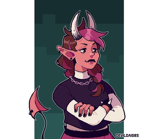 Fig Faeth Chat Pixel (Dimension 20: Fantasy High) Fanart